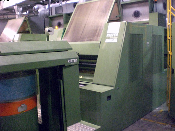 RIETER C-50 Cards, 1995 yr, 30x48" coilers,